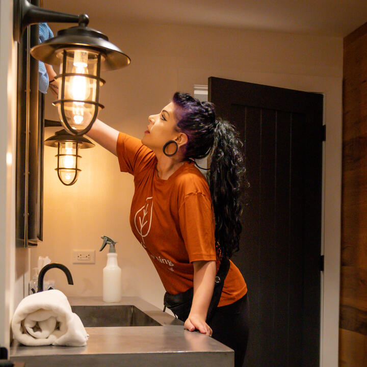 Essential oils + elbow grease